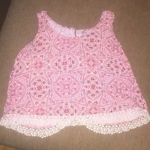 Pink Patterned Crop Top from Target